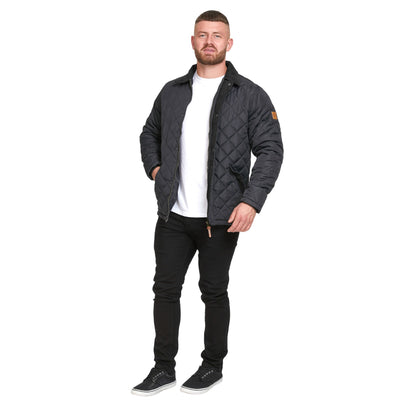 Black - Lifestyle - Duke Mens Matias D555 Quilted Corduroy Kingsize Jacket