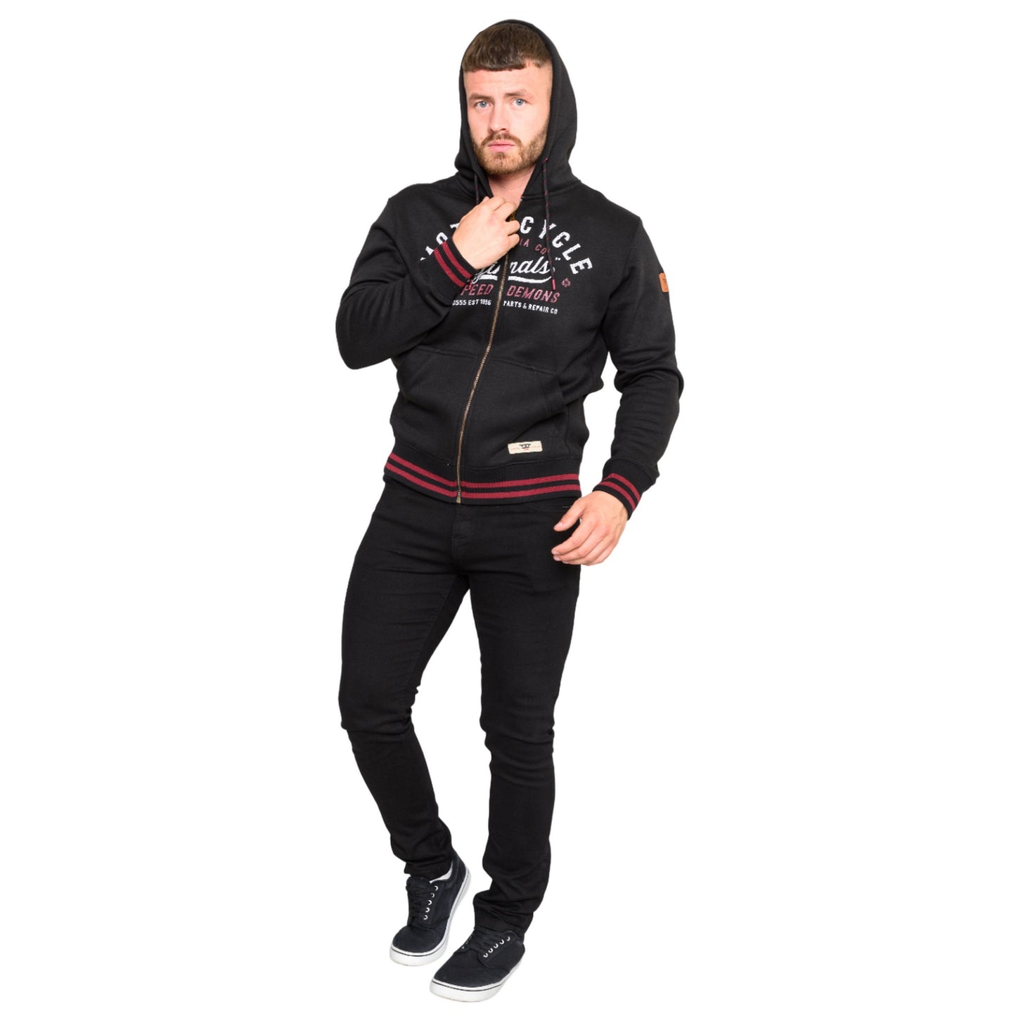 Black - Lifestyle - Duke Mens D555 Patrick Full Zip Full Zip Hoodie