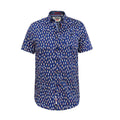 Navy - Front - Duke Mens D555 Hackford Surfboard Button-Down Kingsize Short-Sleeved Shirt