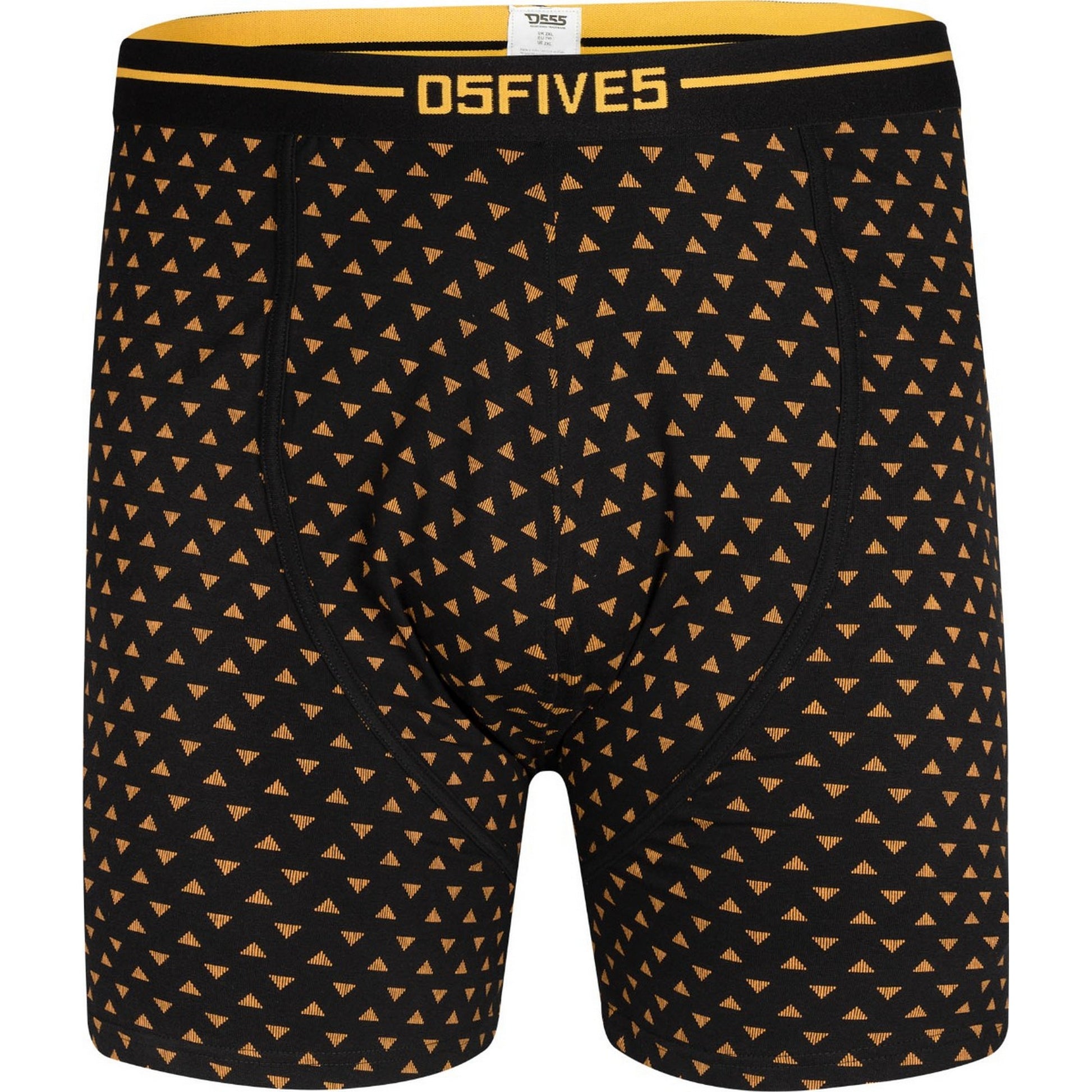 Black - Side - Duke Mens D555 Sylvester Printed Stretch Kingsize Boxer Shorts (Pack of 3)
