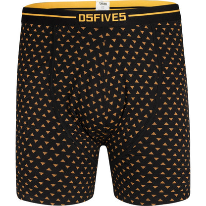 Black - Side - Duke Mens D555 Sylvester Printed Stretch Kingsize Boxer Shorts (Pack of 3)