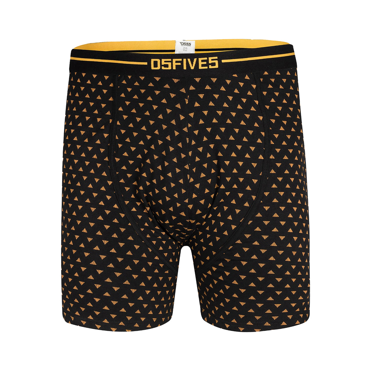 Black - Side - Duke Mens D555 Sylvester Printed Stretch Kingsize Boxer Shorts (Pack Of 3)
