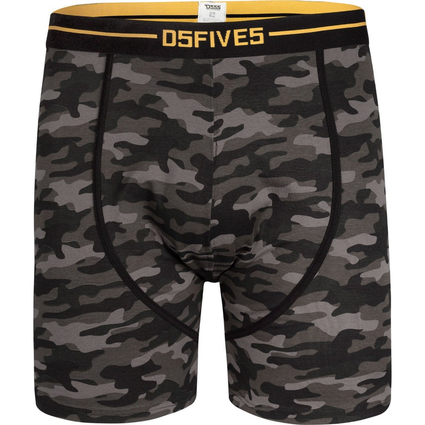 Black - Lifestyle - Duke Mens D555 Sylvester Printed Stretch Kingsize Boxer Shorts (Pack of 3)