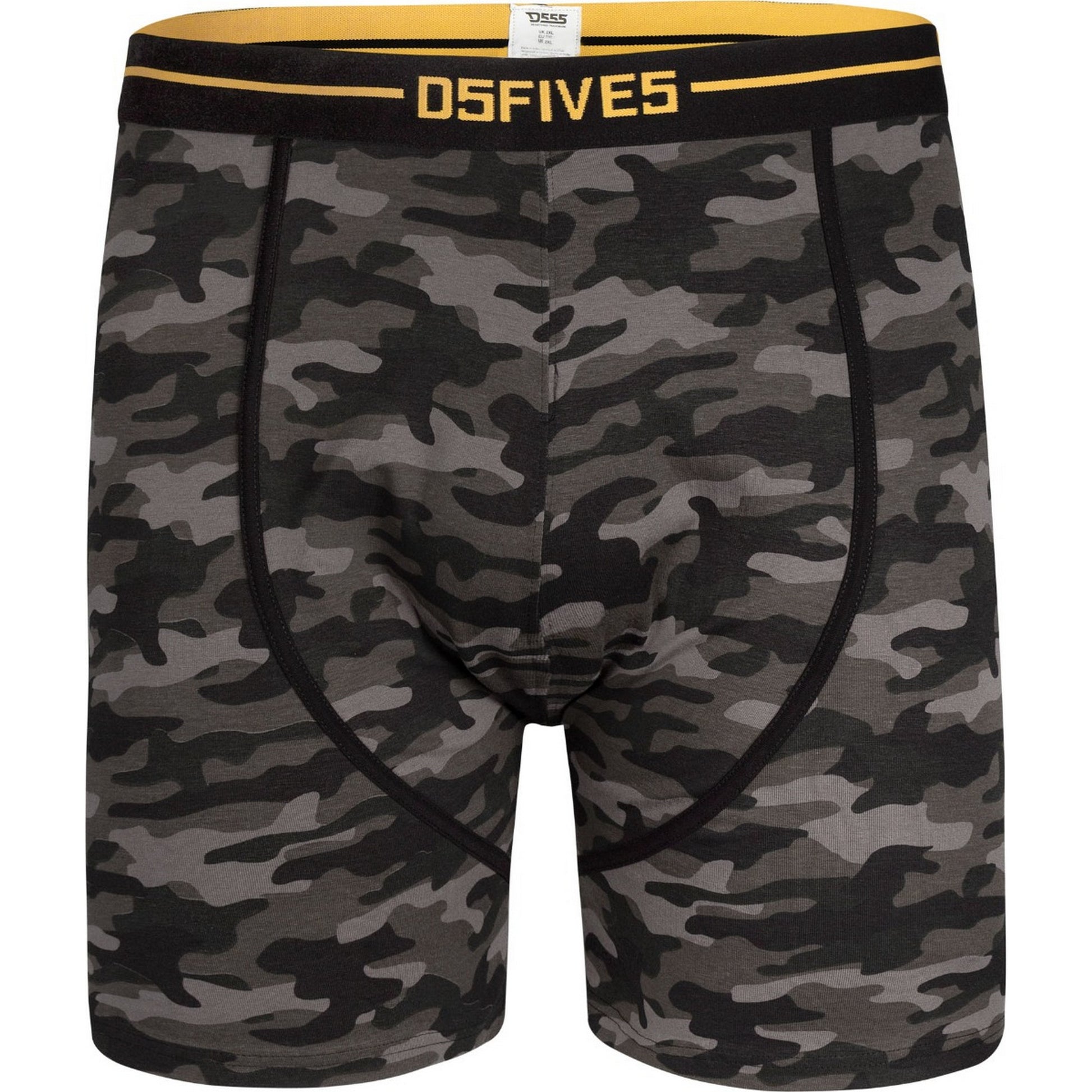 Black - Lifestyle - Duke Mens D555 Sylvester Printed Stretch Kingsize Boxer Shorts (Pack of 3)