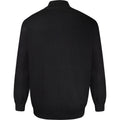 Black - Back - D555 Mens Franco 1 Knitted Kingsize Full Zip Hoodie