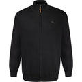 Black - Front - D555 Mens Franco 1 Knitted Kingsize Full Zip Hoodie