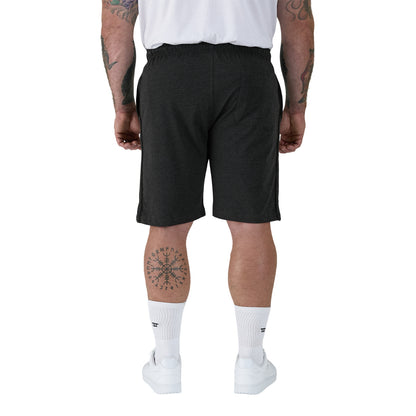Black-Charcoal - Pack Shot - Duke Mens D555 Ryan Elasticated Waist Kingsize Jersey Shorts (Pack of 2)