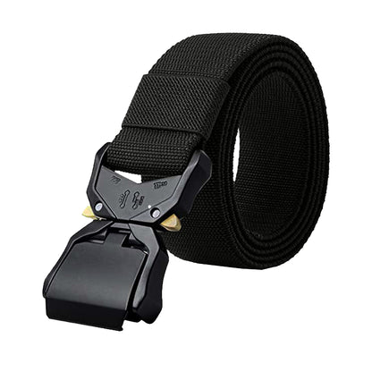 Black - Front - Duke D555 Dale Webbed Tactical Stretch Belt