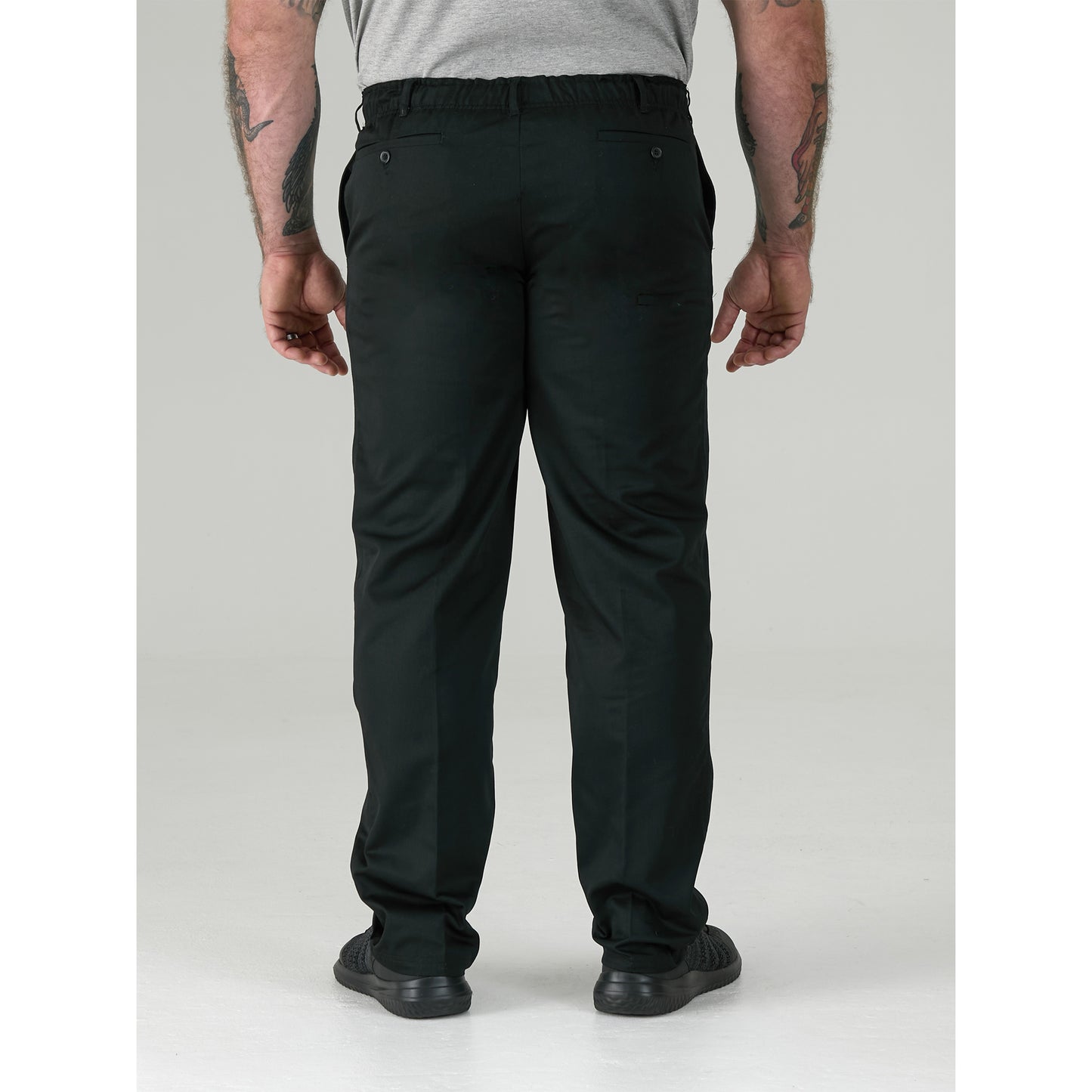 Black - Lifestyle - Duke Mens D555 Basilio Elasticated Waist Trousers
