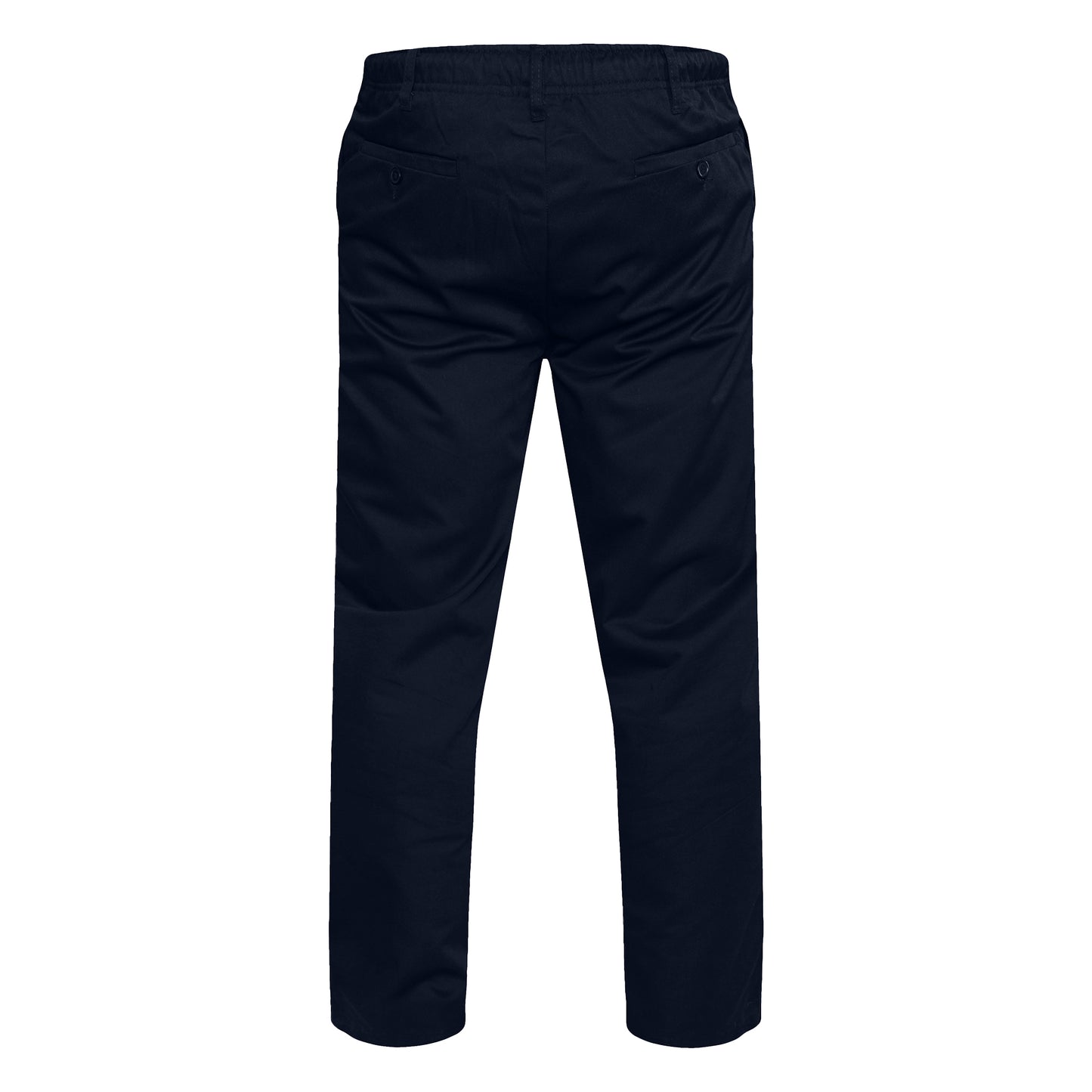 Navy - Back - Duke Mens D555 Basilio Elasticated Waist Trousers