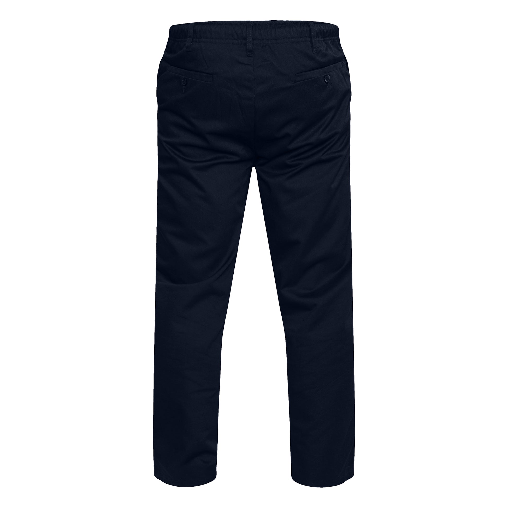 Navy - Back - Duke Mens D555 Basilio Elasticated Waist Trousers