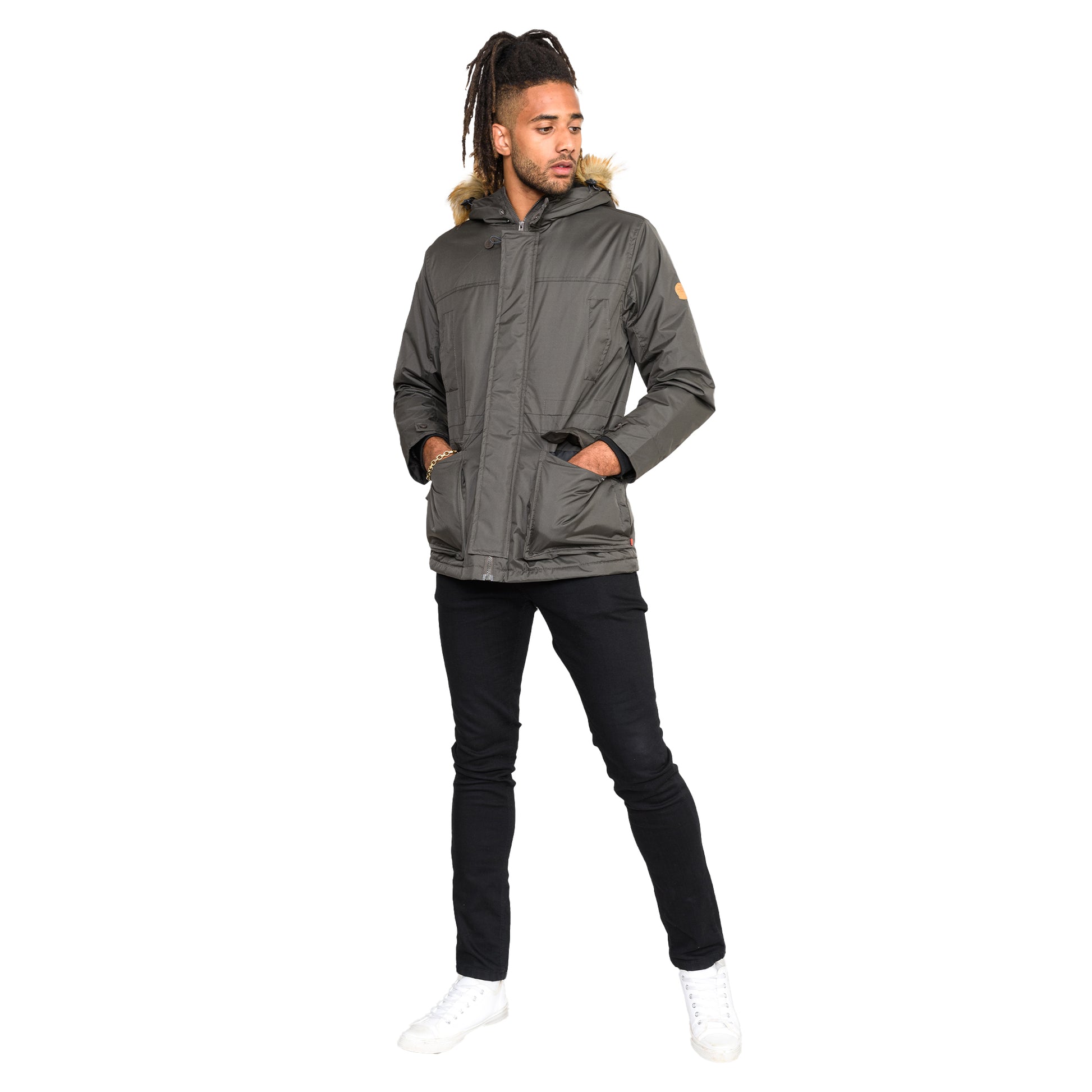 Khaki Grey - Back - Duke Mens D555 Lovett 2 Kingsize Jacket