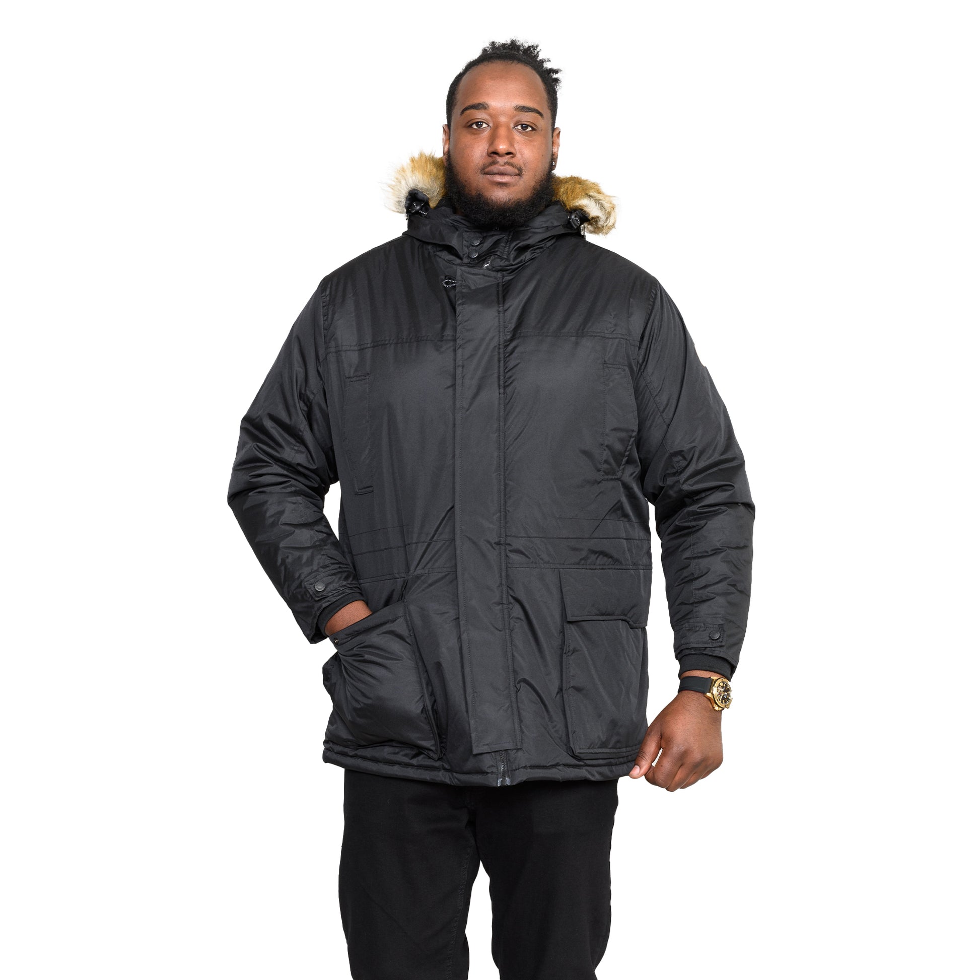 Black - Side - Duke Mens D555 Lovett 2 Kingsize Jacket