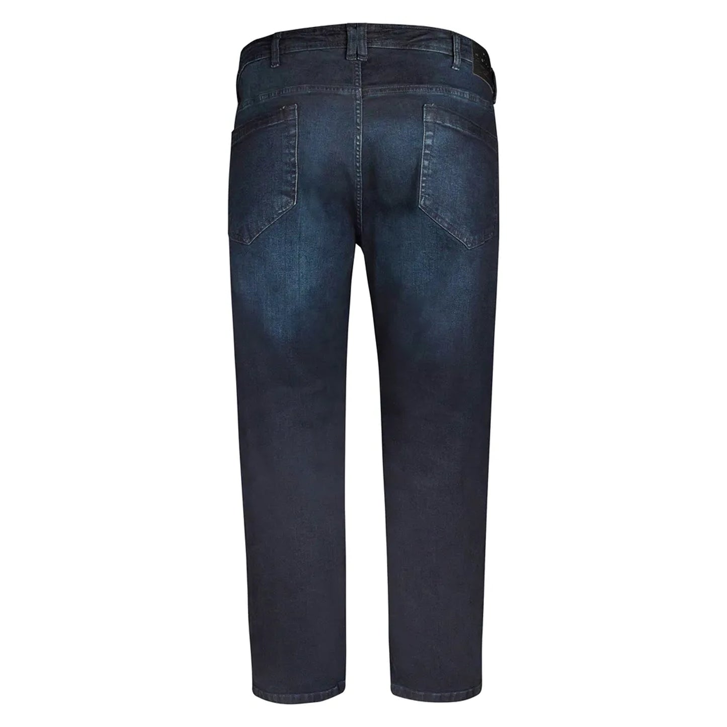 Blue Black - Back - Duke Mens D555 Daniel Tapered Leg Kingsize Jeans