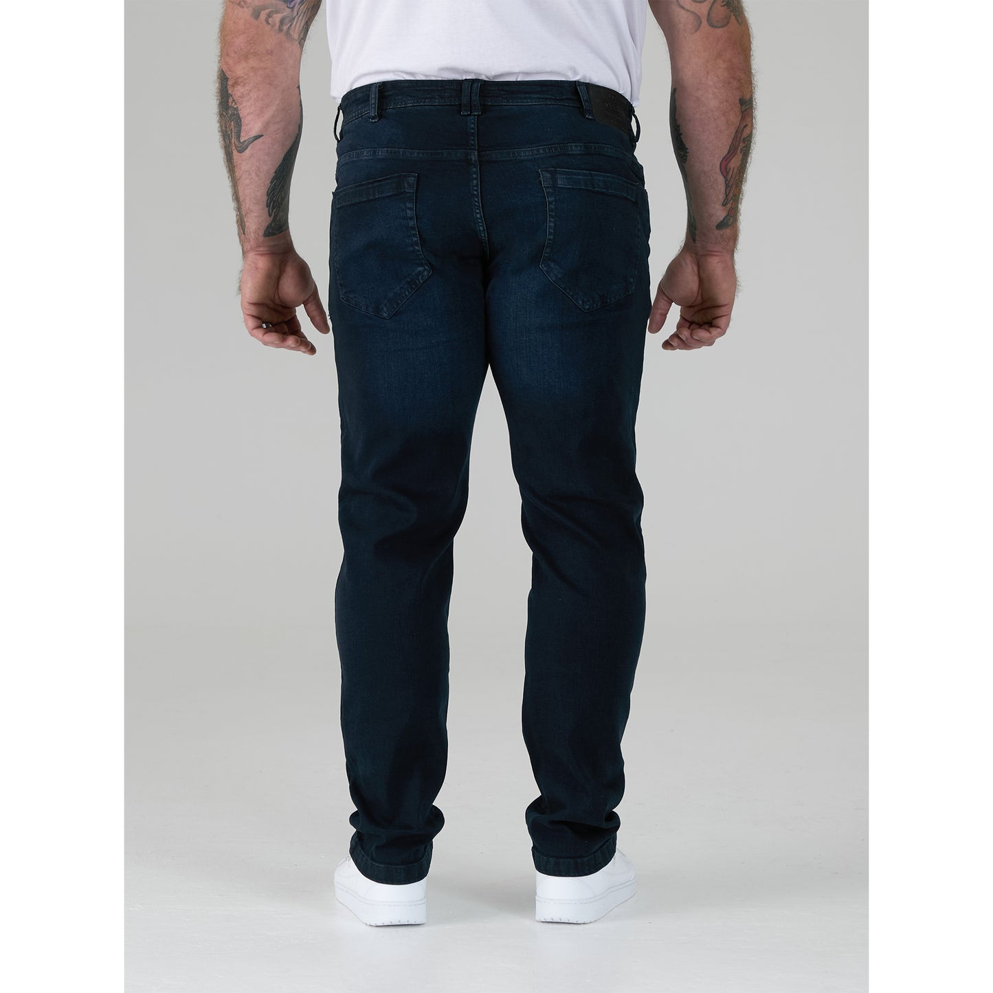 Blue Black - Lifestyle - Duke Mens D555 Daniel Tapered Leg Kingsize Jeans