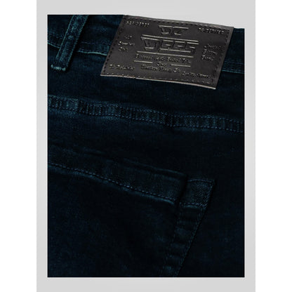 Blue Black - Close up - Duke Mens D555 Daniel Tapered Leg Kingsize Jeans