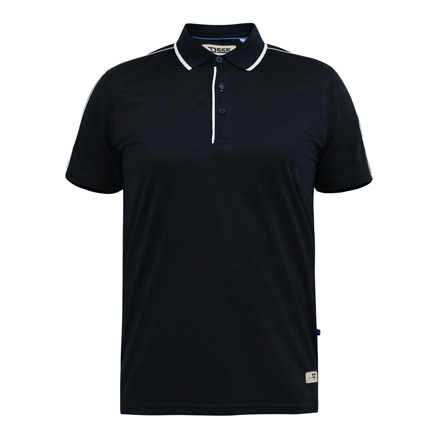Dark Navy - Front - Duke Mens D555 Sussex Tipped Jersey Contrast Piping Kingsize Polo Shirt