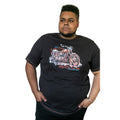 Washed Black - Side - Duke Mens D555 Lorne Motorbike Crew Neck Kingsize T-Shirt
