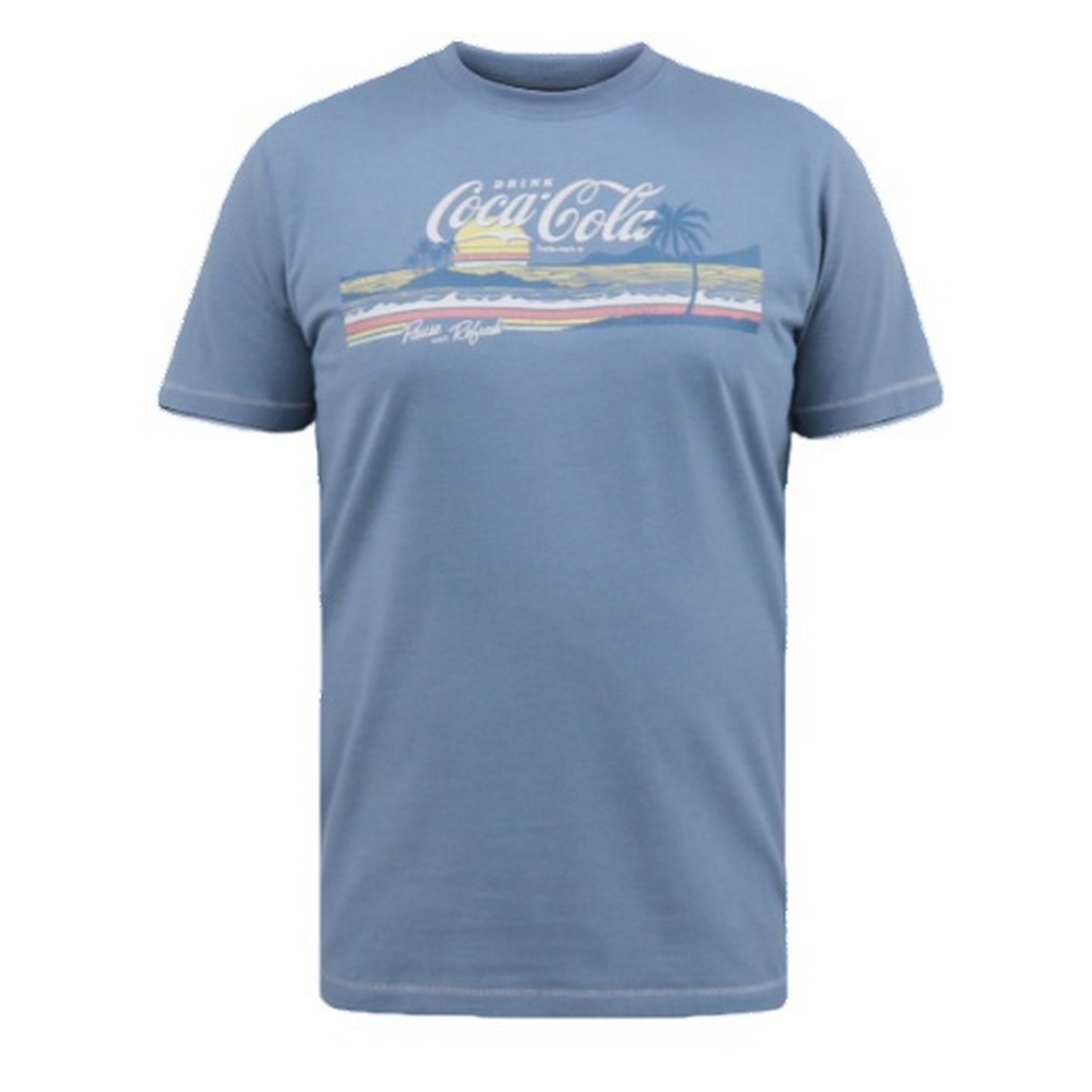 Denim Marl - Front - Duke Mens D555 Norfolk Coca Cola Kingsize T-Shirt