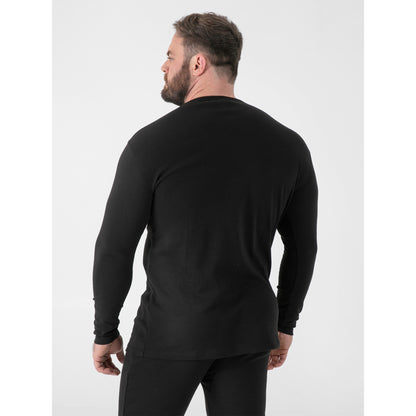 Black - Lifestyle - Duke Mens D555 Exeter Thermal Kingsize Long-Sleeved T-Shirt