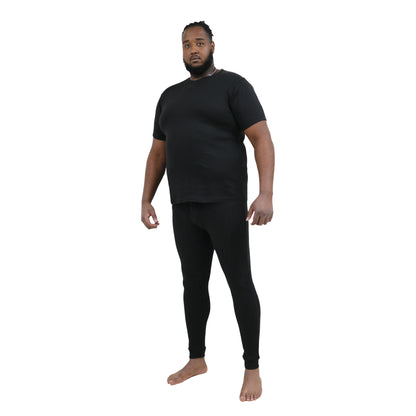 Black - Back - Duke Mens D555 Motherwell Thermal Kingsize Short-Sleeved T-Shirt