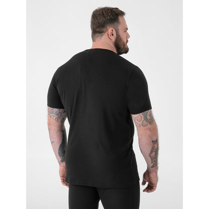 Black - Side - Duke Mens D555 Motherwell Thermal Kingsize Short-Sleeved T-Shirt