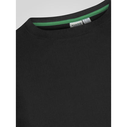 Black - Close up - Duke Mens D555 Motherwell Thermal Kingsize Short-Sleeved T-Shirt