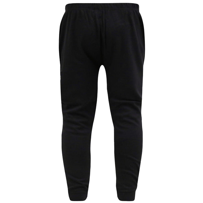 Black - Back - Duke Mens D555 Boston Kingsize Long Johns