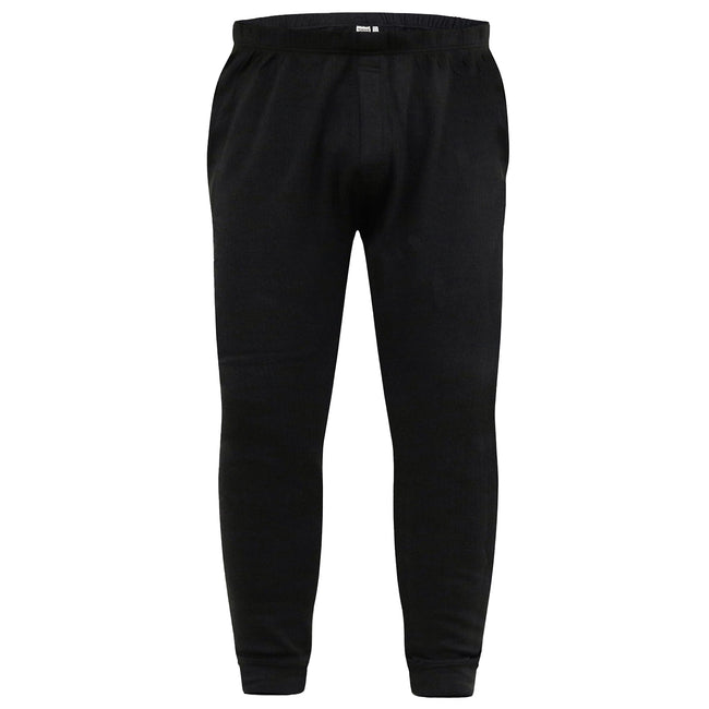 Black - Front - Duke Mens D555 Boston Kingsize Long Johns