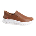 Dark Tan - Back - Duke Mens D555 Carlisle 1 Slip-on Wide Shoes