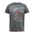 Khaki - Front - Duke Mens D555 Cobbler Nyc Printed Birdseye Kingsize T-Shirt
