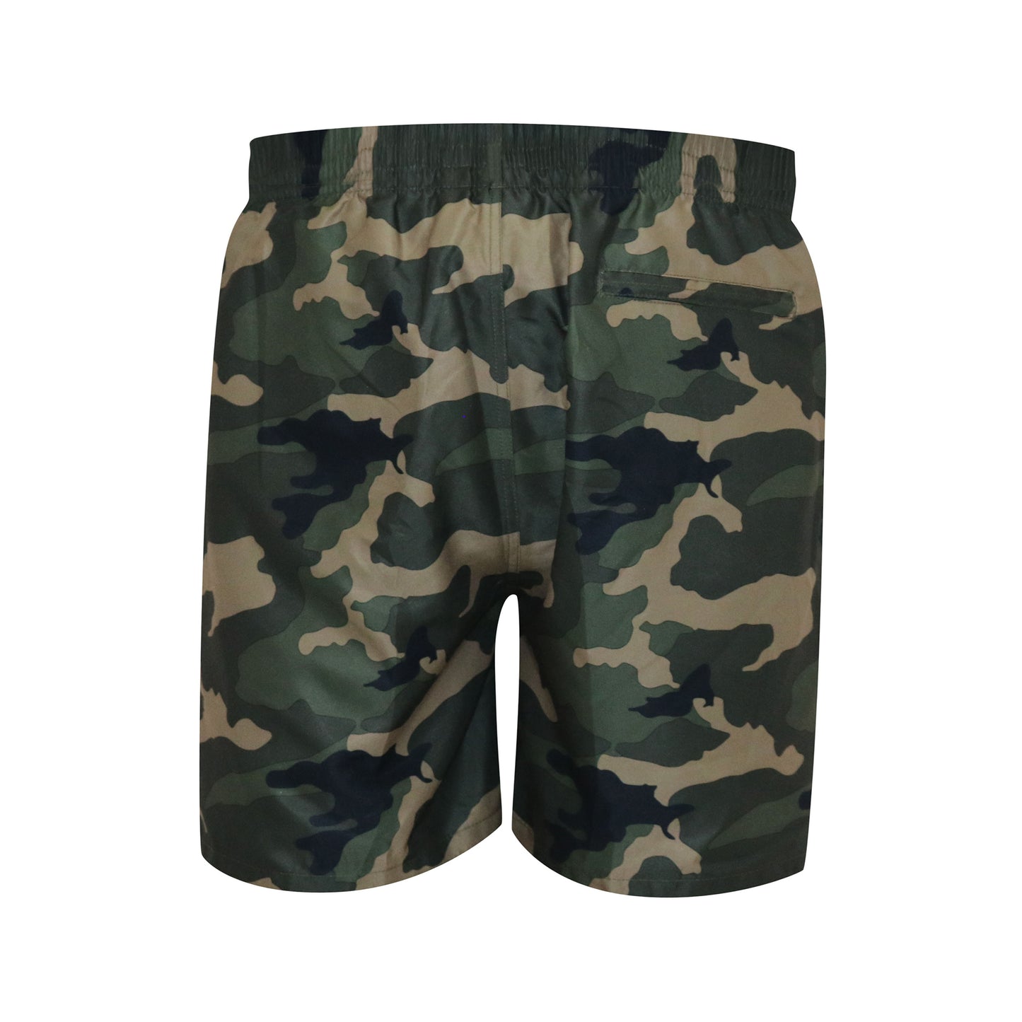 Camo Green - Back - D555 Mens Kody Aop Camouflage Swim Shorts