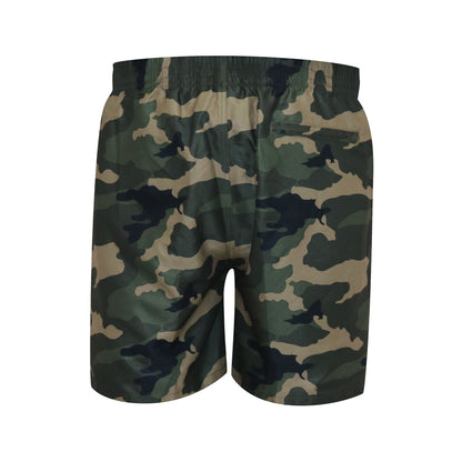 Camo Green - Back - D555 Mens Kody Aop Camouflage Swim Shorts