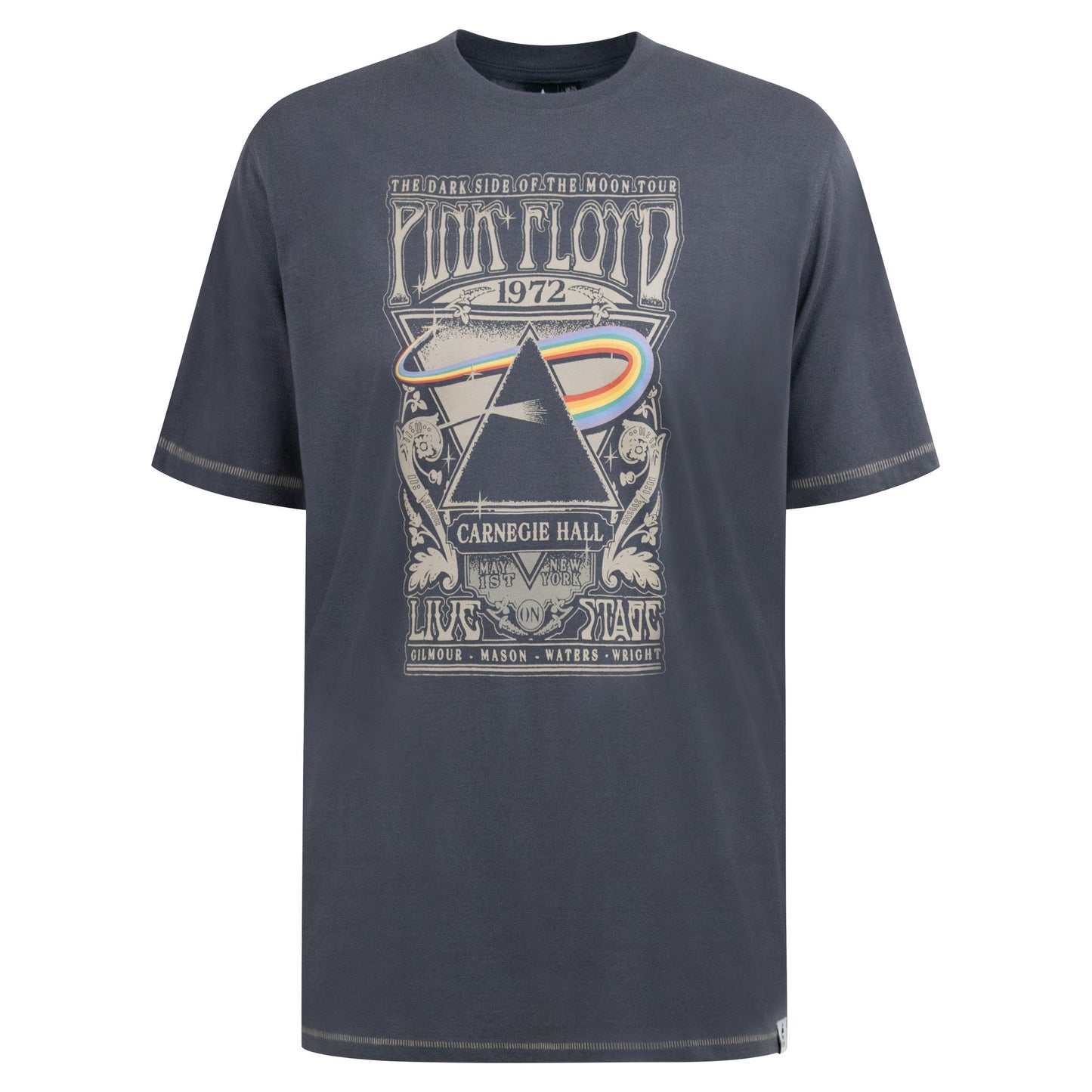 Dark Grey - Front - Duke Mens D555 Hanley Pink Floyd T-Shirt