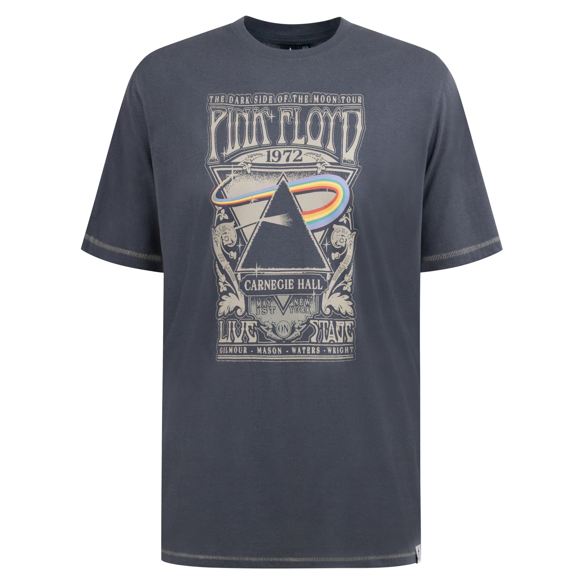 Dark Grey - Front - Duke Mens D555 Hanley Pink Floyd T-Shirt