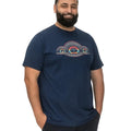 French Navy - Back - Duke Mens D555 Cheltenham Record Reflection Kingsize T-Shirt
