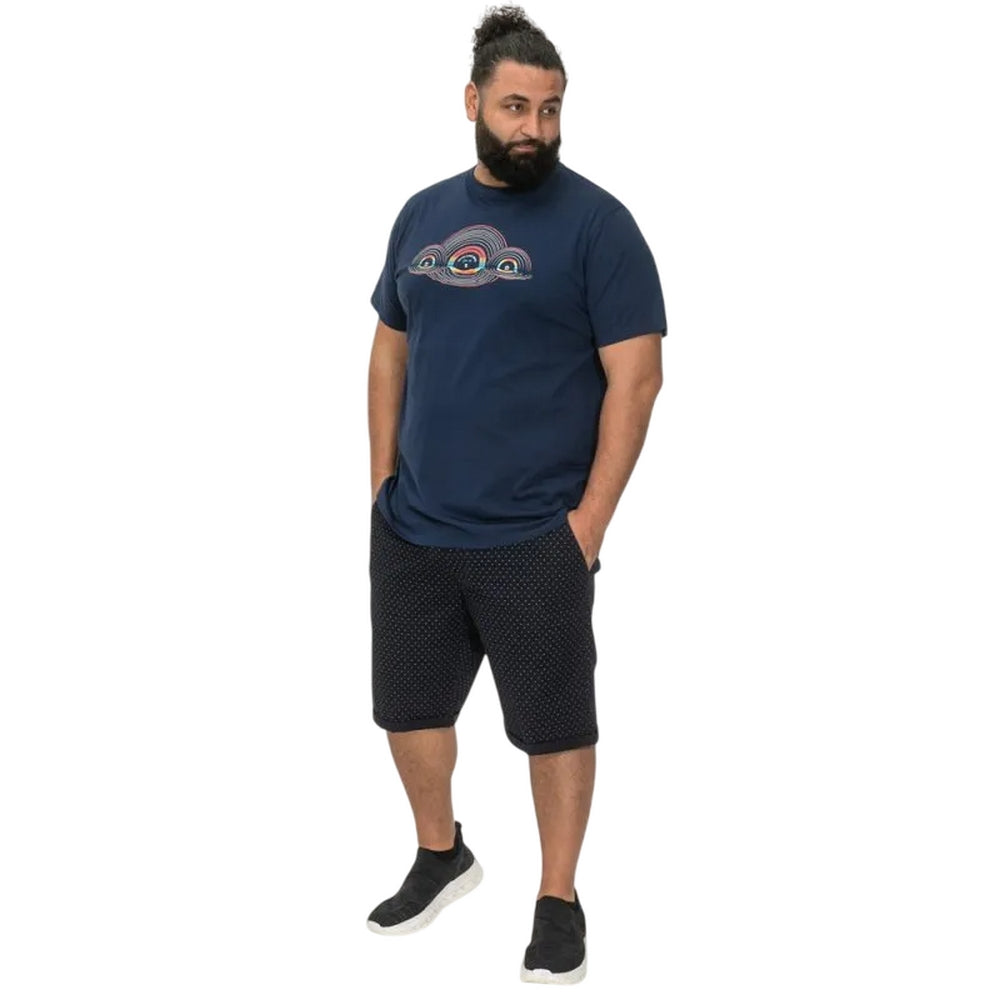 French Navy - Side - Duke Mens D555 Cheltenham Record Reflection Kingsize T-Shirt