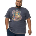 Denim - Back - Duke Mens D555 Stockport Guitar T-Shirt