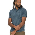 Blue - Side - Duke Mens D555 Woolwich All-Over Print Polo Shirt