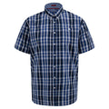 Navy - Front - Duke Mens D555 Walsall Checked Kingsize Short-Sleeved Shirt