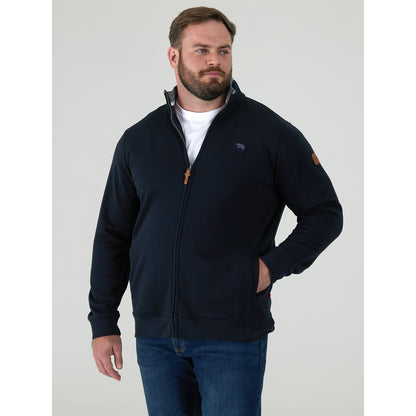 Navy - Lifestyle - Duke Mens D555 Johnson Embroidered Logo Kingsize Fleece Jacket