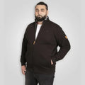 Black - Back - Duke Mens Johnson D555 Embroidered Logo Kingsize Fleece Jacket