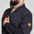 Navy - Back - Duke Mens Russel D555 Embroidered Logo Kingsize Fleece