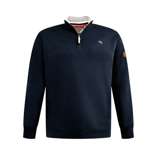 Navy - Front - Duke Mens D555 Russel Embroidered Logo Fleece Kingsize Sweatshirt