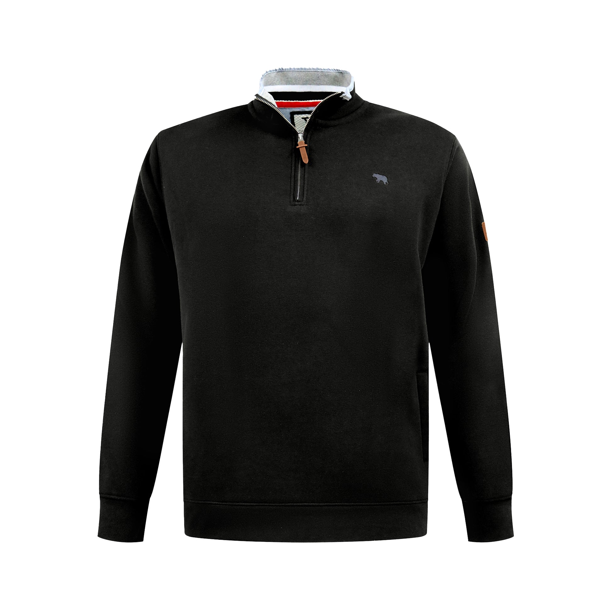 Black - Front - Duke Mens D555 Russel Embroidered Logo Fleece Kingsize Sweatshirt