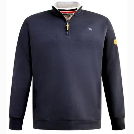 Navy - Front - Duke Mens D555 Russel Embroidered Logo Fleece Kingsize Sweatshirt