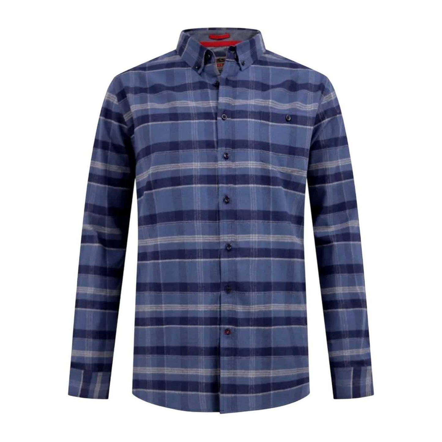 Blue-Navy - Front - Duke Mens D555 Shrewsbury Checked Kingsize Shirt