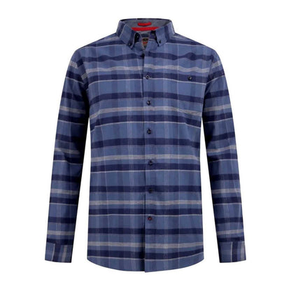 Blue-Navy - Front - Duke Mens D555 Shrewsbury Checked Kingsize Shirt