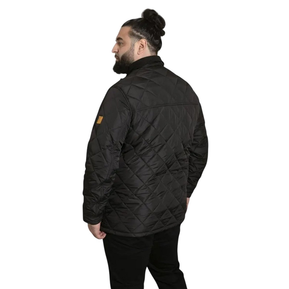 Black - Back - Duke Mens D555 Harborough Quilted Kingsize Jacket