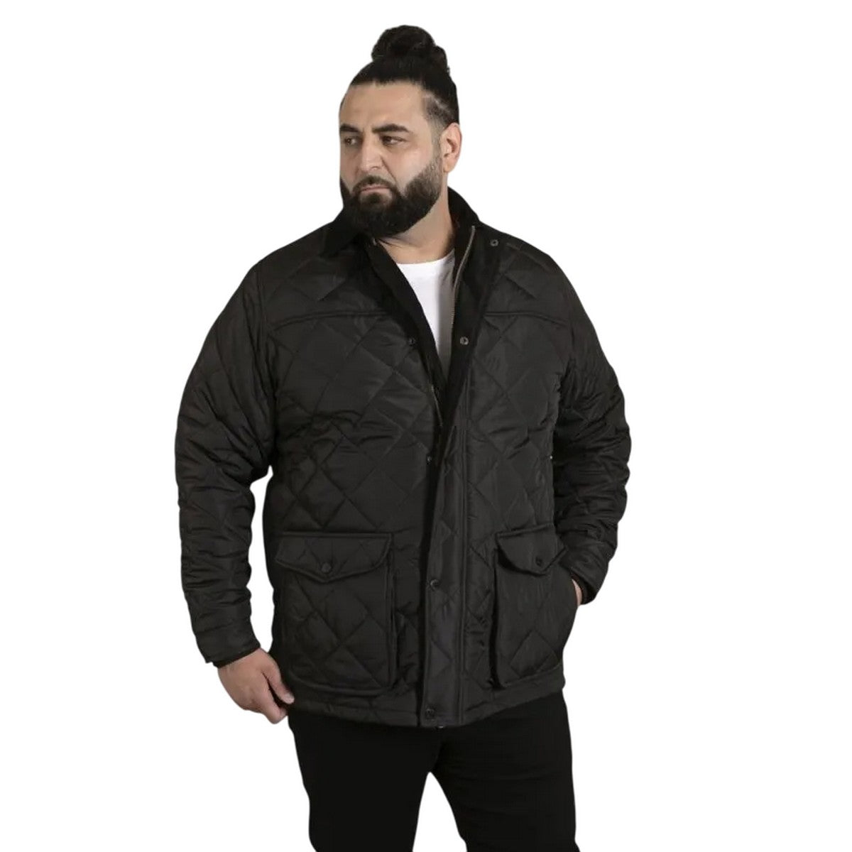 Black - Lifestyle - Duke Mens D555 Harborough Quilted Kingsize Jacket